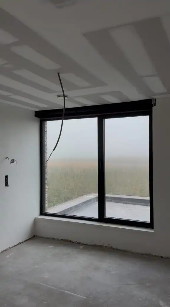 Detail van gyproc afwerking